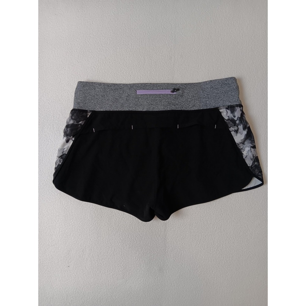 MPG Skort Womens M Black Gray Geometric‎ Athletic Lined Pockets Running